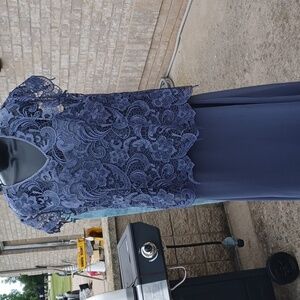 Nox Anabel MOB Lacy Midi Dress, blue-gray, 3xl